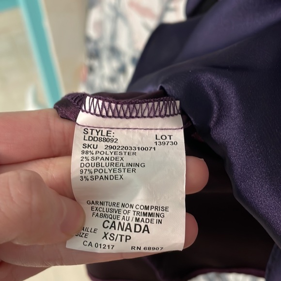 Le Chateau Purple Satin Dress - Picture 5 of 5